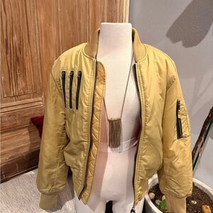 Mustard Yellow Bomber Jacket
